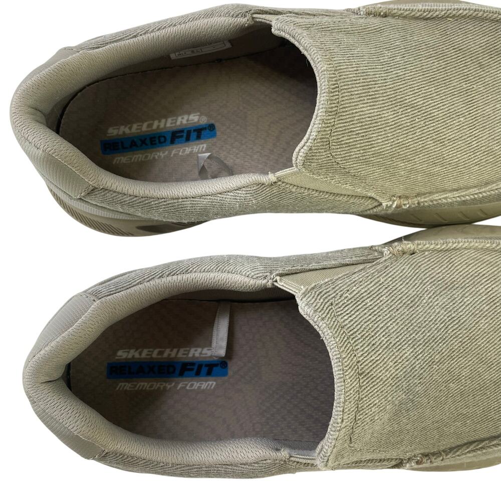 Skechers Mens Relaxed Fit Cohagen Vierra Sneaker Cooled Comfort Slip On Taupe S9 - Picture 6 of 12